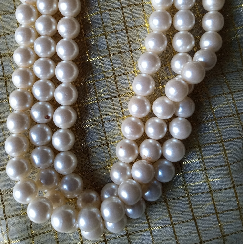 Two Pearl Multi-Strand Necklaces - image 2